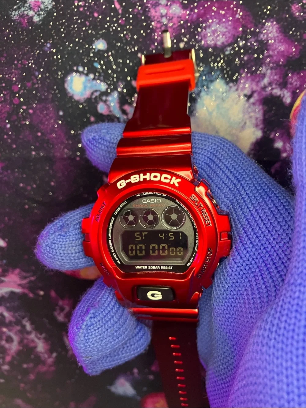 BUSSDOWN Moissanite Custom G Shock Red Dw6900 Colorway